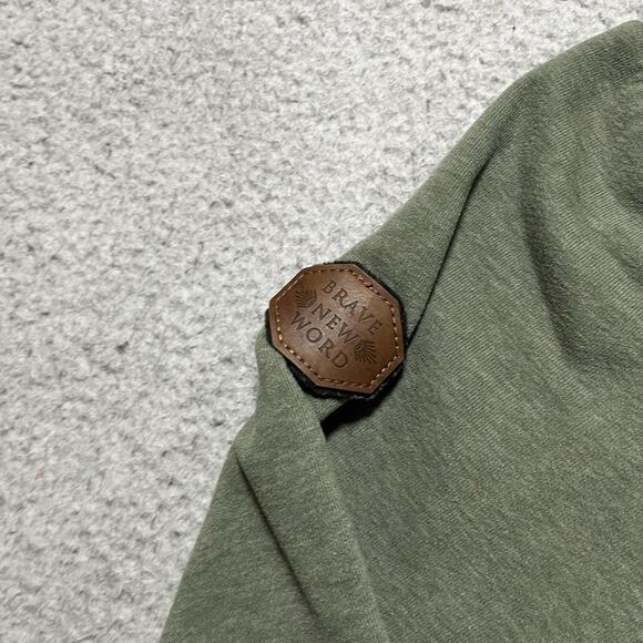 Naketano Sweatshirt Mens Large Green A Brave New World Full Zip Cowl Neck - Picture 10 of 16